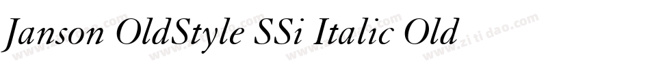 Janson OldStyle SSi Italic Oldstyle Figures字体转换